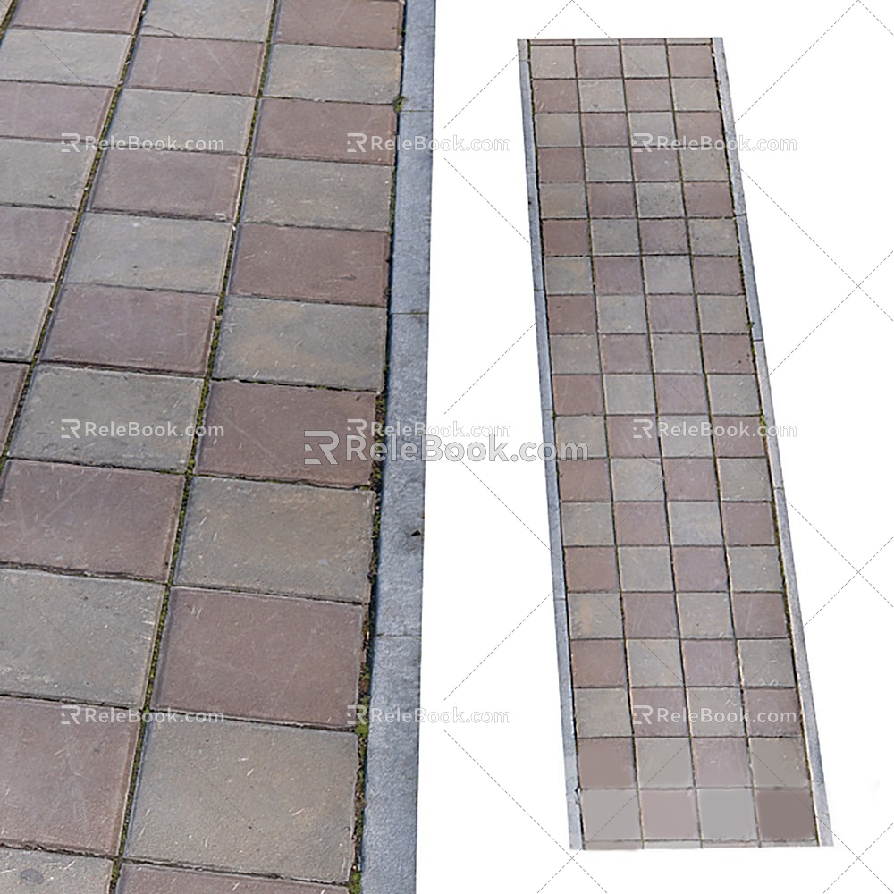 Modern sidewalk 3d model