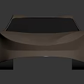 Futuristic Concept Car with Sleek Aerodynamic Body Light Brown Exterior Black Wheels and Panoramic Sunroof