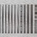 Various Decorative Metal Strips And Panels For Interior Design Applications