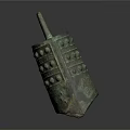 Ancient Chinese Bronze Bell Musical Instrument With Ornate Dot Patterns And Intricate Carvings Design