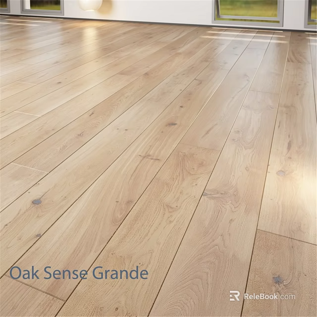 Oak Sense Grande Natural Oak Wooden Flooring With Light Color And Clear Grain 3d model 