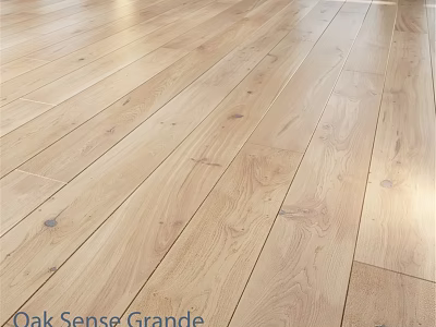 Oak Sense Grande Natural Oak Wooden Flooring With Light Color And Clear Grain 3d model