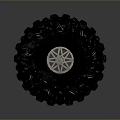 Durable Off Road Car Tire With Deep Tread Pattern And Metal Wheel Rim