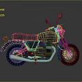 Black Vintage Motorcycle With Leather Seat Chrome Exhaust And Side Mirrors On Minimalist Gray Background