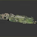 Architectural Model of Village Community With Residential Buildings Curved Roads and Green Spaces