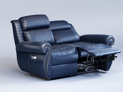 American-style Recliner Multi-functional Leather Two-Seat Casual Sofa model