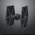 Detailed TIE Fighter Spacecraft Model For Cosmic Exploration And Interstellar Travel