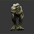 Realistic Tyrannosaurus Rex Dinosaur Model in Standing Posture With Sharp Teeth 3d model