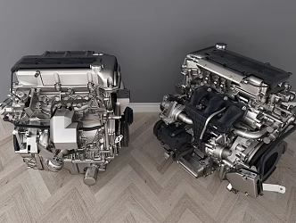 Modern engine supercar engine car engine 3d model