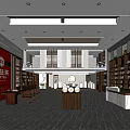 Elegant Lahu Tea Specialty Store Interior with Shelves Display and Tea Products