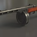 Submachine gun machine gun PPSh41 Poposa submachine gun semi-automatic rifle super realistic high precision film and television level 3d model