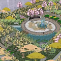 Square Park 3d model