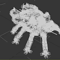 Detailed 3D Model Mechanical Spider With Robotic Metal Legs And Complex Structure