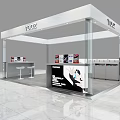 TOOZ Retail Store Modern Glass Structure With Display Counters And White Furniture