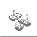 Stainless Steel Kitchen Sinks With Double Single Bowl Design And Faucet Dimensions