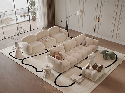 Three-seat sofa model