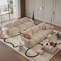 Three-seat sofa 3d model