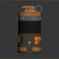 Orange Black Kitchen Appliance With Brown Leather Strap And Modern Design