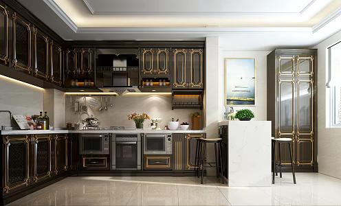 Retro Kitchen 3d model