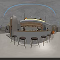 Indoor Golf Simulator Practice Space With Green Turf And Golf Course Display For Fitness Training