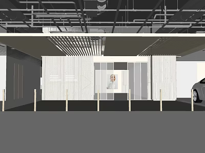 Modern Parking Underground Garage 3d model