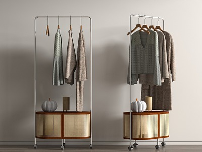 Hanger Coat Rack Hanging Clothes Floor 3d model