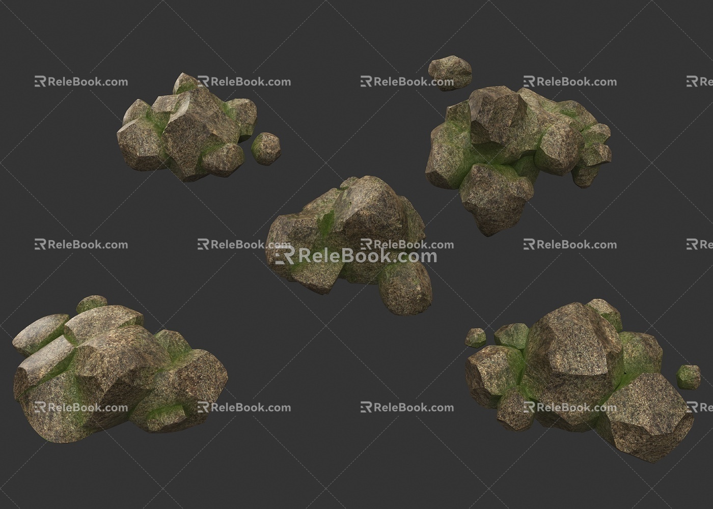 Stone pile small stone moss stone outdoor stone river small stone stone stream side stone stone pile small stone moss stone outdoor stone 3d model