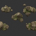 Stone pile small stone moss stone outdoor stone river small stone stone stream side stone stone pile small stone moss stone outdoor stone 3d model