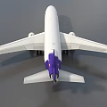 FedEx Commercial Passenger Airliner With White Fuselage Purple Tail And Logo