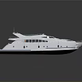 Sleek Modern Luxury Yacht Featuring Wooden Deck And Upper Deck Design