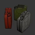 Industrial Equipment Metal Jerry Cans in Red Green White Storage Containers