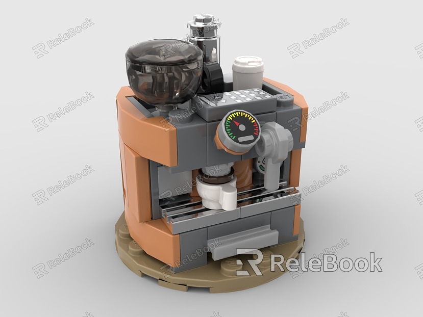 LEGO Toy Coffee Maker Barista Coffee Bean Coffee Shop model