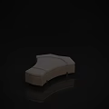 Light Beige Upholstered Sofa Bench With Stitched Details And Wooden Legs Design