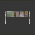 Clothesline Displaying Colorful Patterned Fabrics In Various Designs