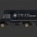 Security SWAT Functional Vehicle With Roof Emergency Lights And Logos