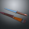 Handcrafted Tactical Knife With Sharp Blade Coiled Copper Handle And Leather Sheath