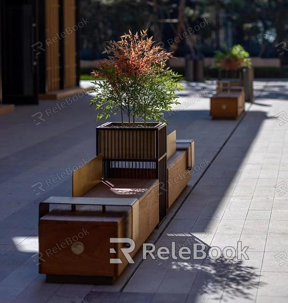 Modern Outdoor Chair Landscape Seat Outdoor Seat Park Chair model