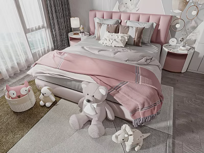 Modern Children's Bed 3d model