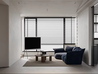 Modern Living Room Home Living Room Multi-person Sofa Coffee Table Combination Floor TV 3d model