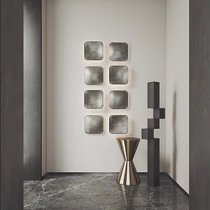 Modern minimalist wall decoration pendant 3d model