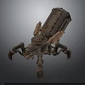 Steampunk Inspired Mechanical Creature With Decorative Structures And Multi Legged Design