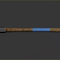 Durable Metal Head Axe With Wooden Handle And Blue Grip Design