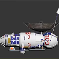 Advanced Satellite Communication Equipment with Solar Panels Antenna and TM Markings