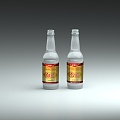 Modern white vinegar bottle 3d model