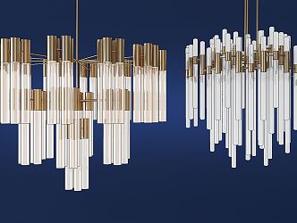 Light Luxury Crystal Chandelier 3d model