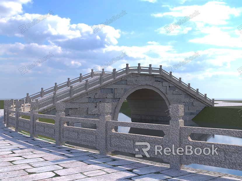 Chinese Traditional Stone Arch Bridge model