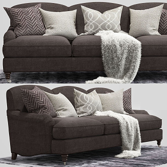 Three-seat sofa 3d model