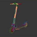 Modern Electric Scooter With Gray Frame Yellow Accents And Black Wheels