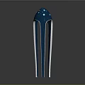 Shiny Blue Squid Sculpture Featuring Slender Metal Legs and White Spots