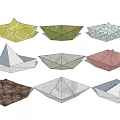Creative Colorful Paper Boats With Various Patterns And Different Designs